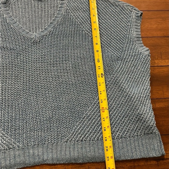 Polo Ralph Lauren Women’s Turquoise 100% Linen V-Neck Boxy Sleeveless Sweater XS - Picture 4 of 7